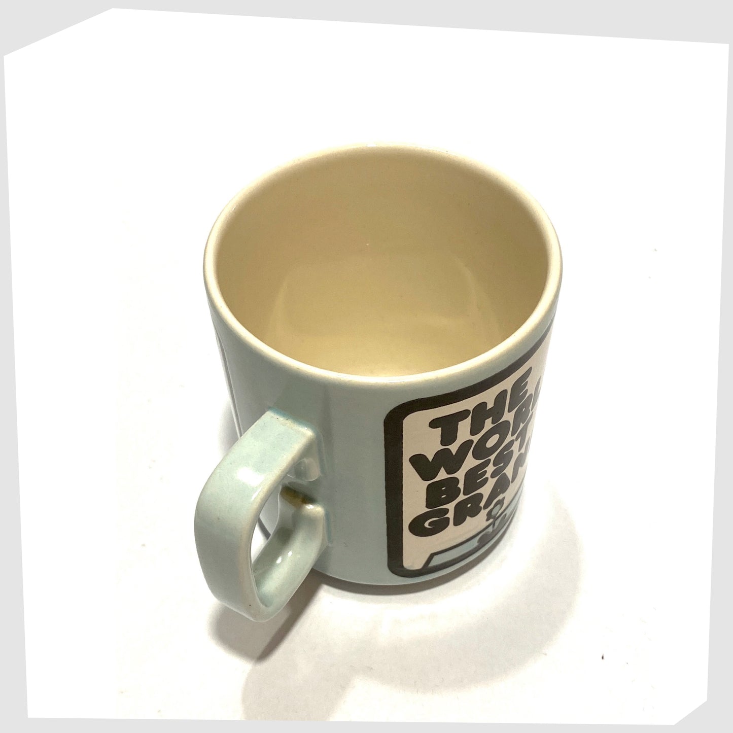 inner glaze of the Vintage Hornsea Pottery The Worlds Best Grandma Mug