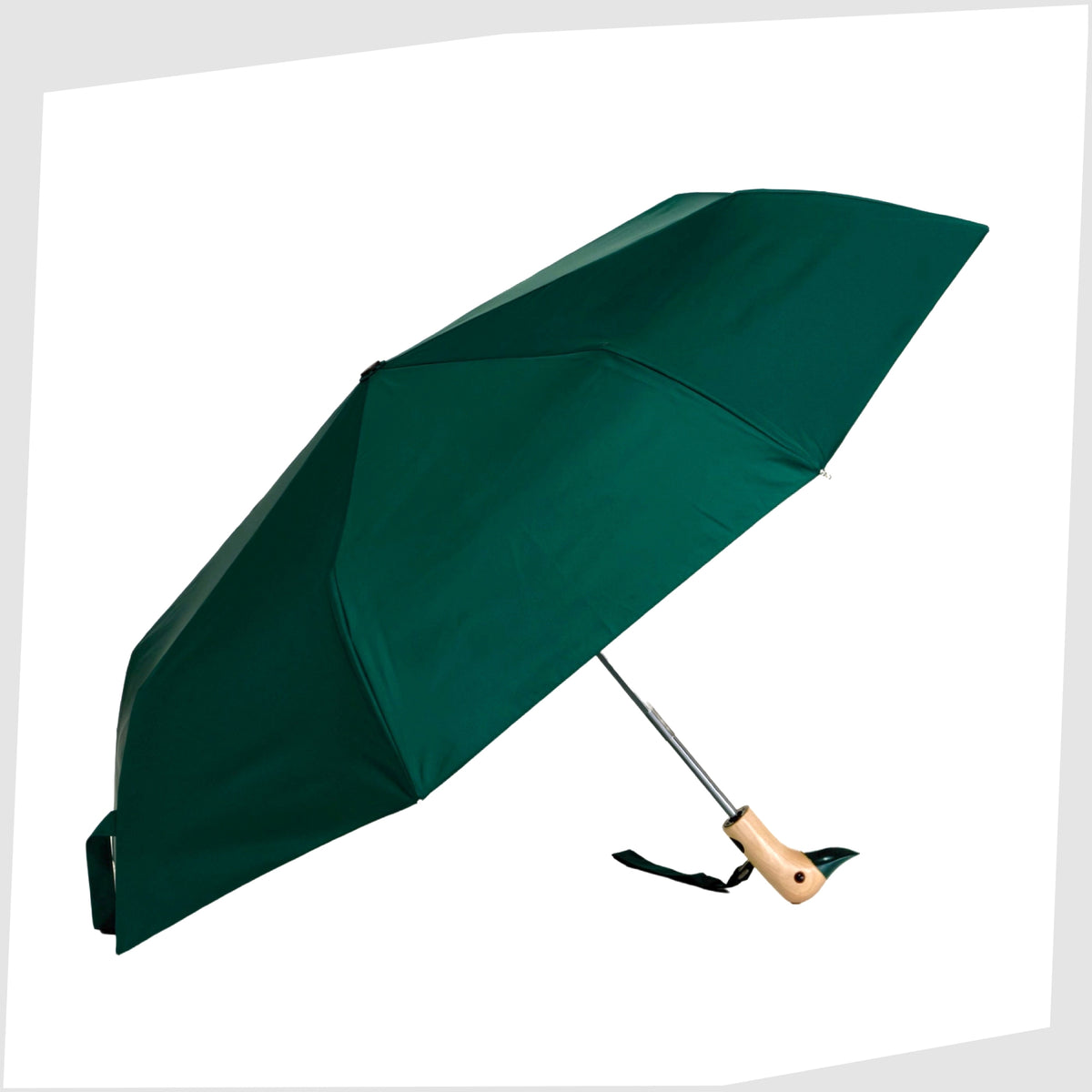 Forest Green Original Duckhead Umbrella, shown open on a white background