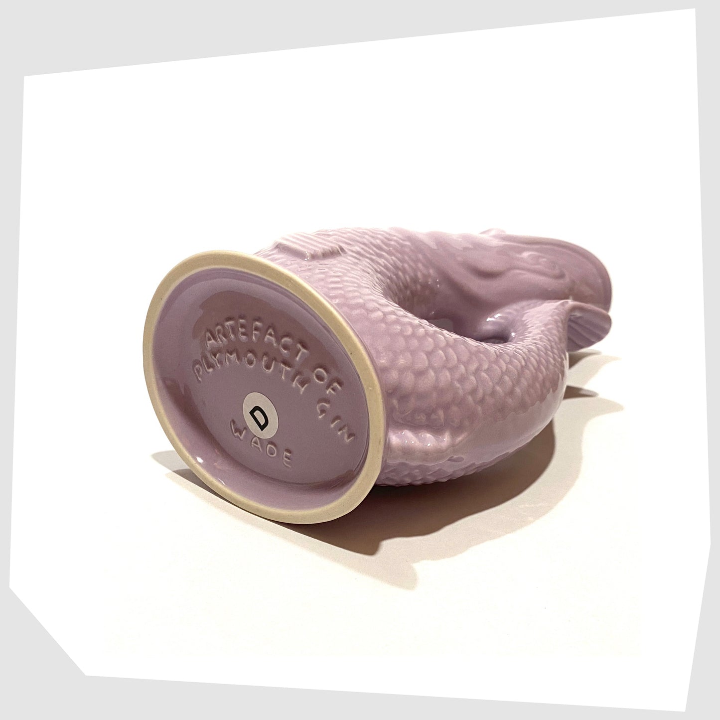 base stamp of the artefact of plymouth gin gluggle jug in lilac