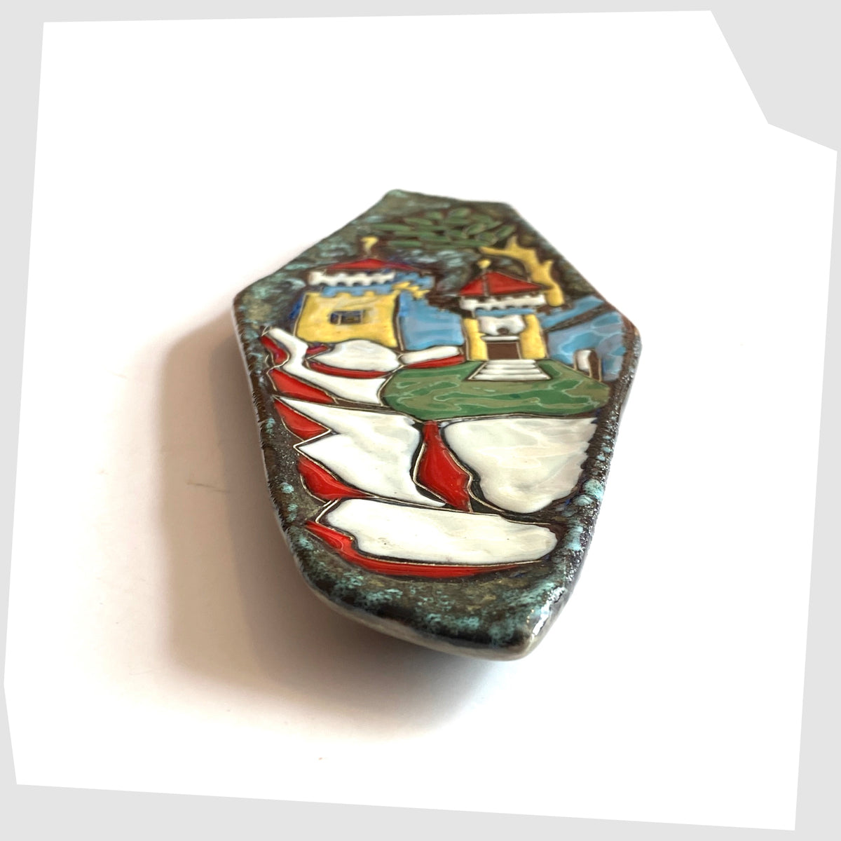 San Marino Pottery Free Form Wall Plaque