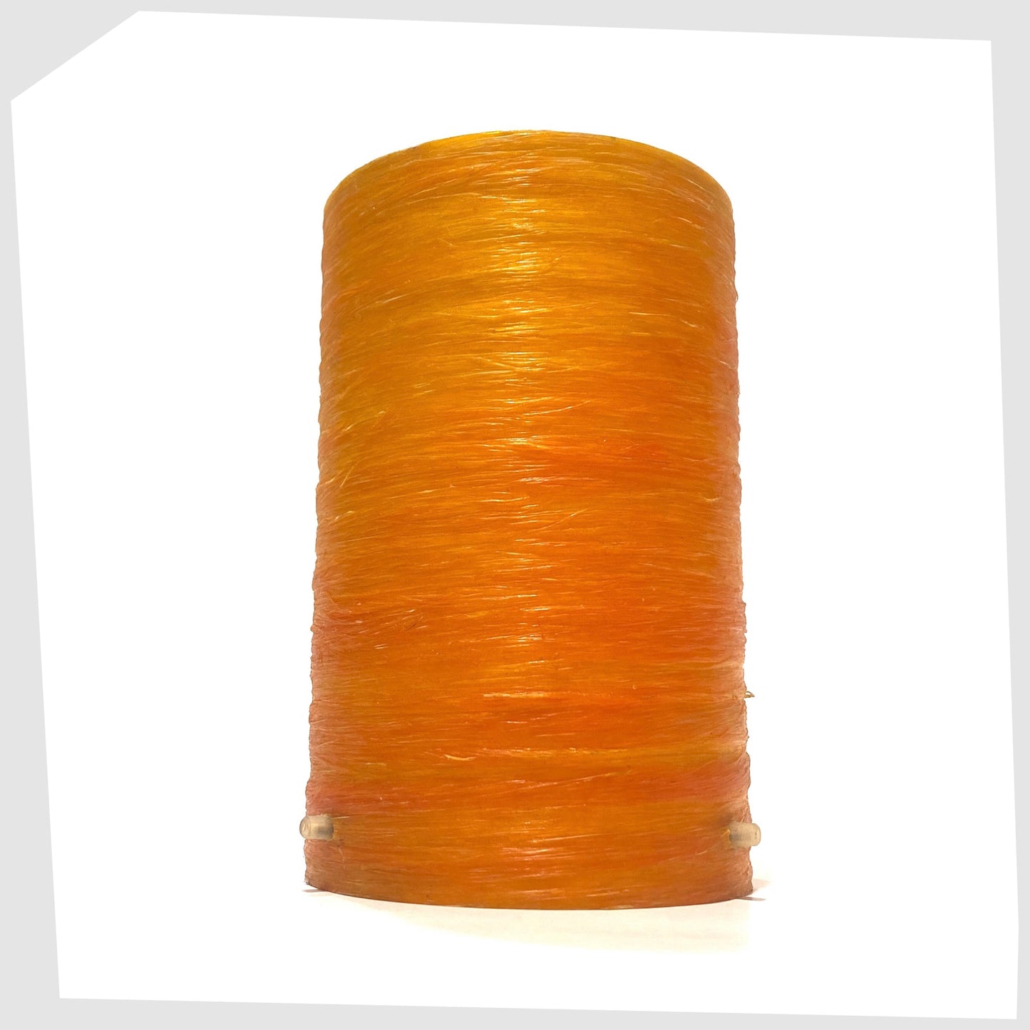 Original Shattaline Spun Fibreglass Lampshade in Orange