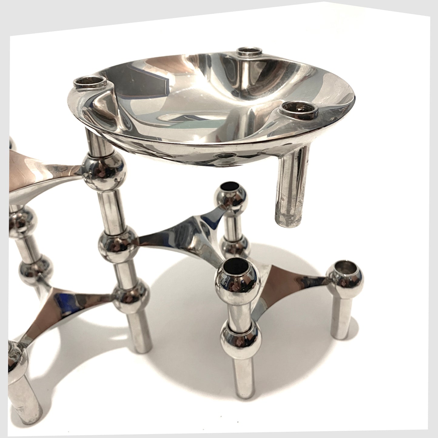 nagel stoff bowl mounted on the nagel stoff candlestick modular sections