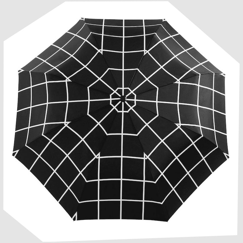 original-duckhead-umbrella-in-black-grid-colour-open-canopy