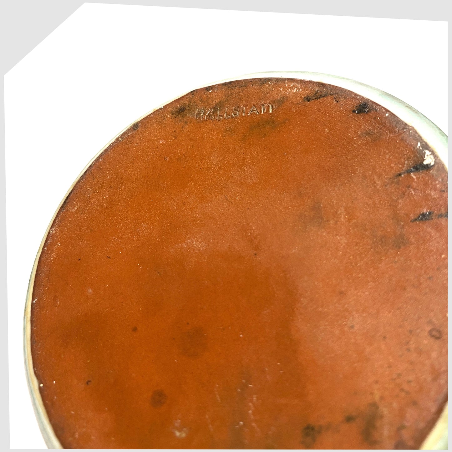 hallstatt keramik pottery stamp on the base of the figurative ceramic candleholder by Gudrun Baudisch-Wittke