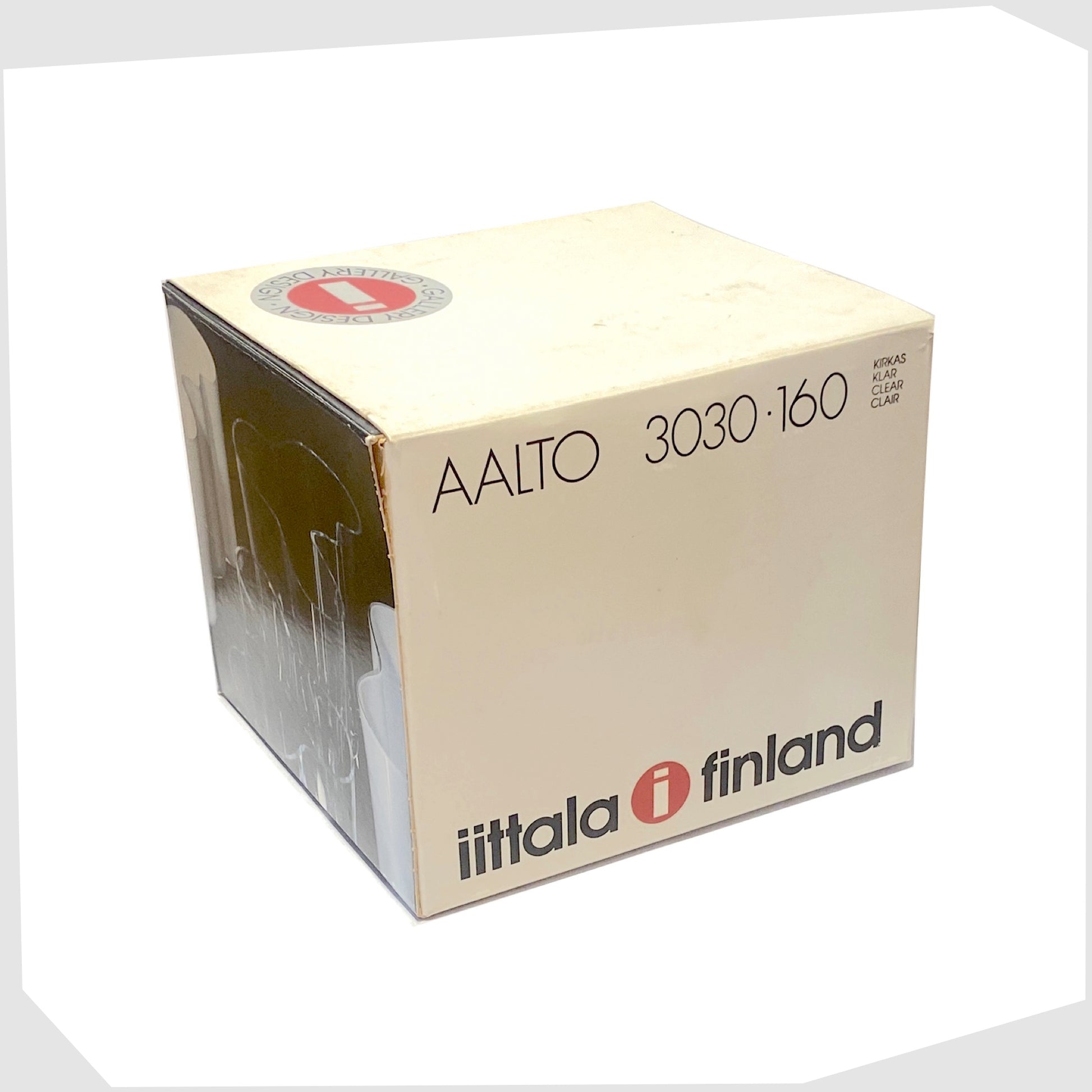 original box for the iittala savoy vase designed by Alvar Aalto