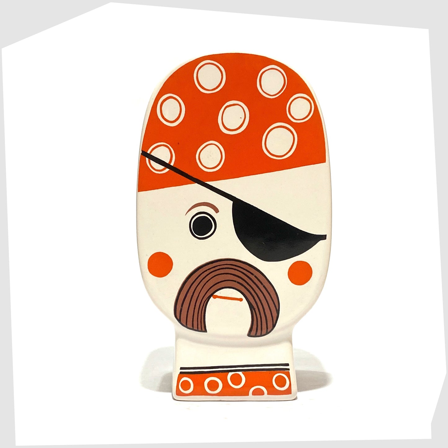 Carlton Ware Pirate Money Box, made of ceramic with a printed pirates face