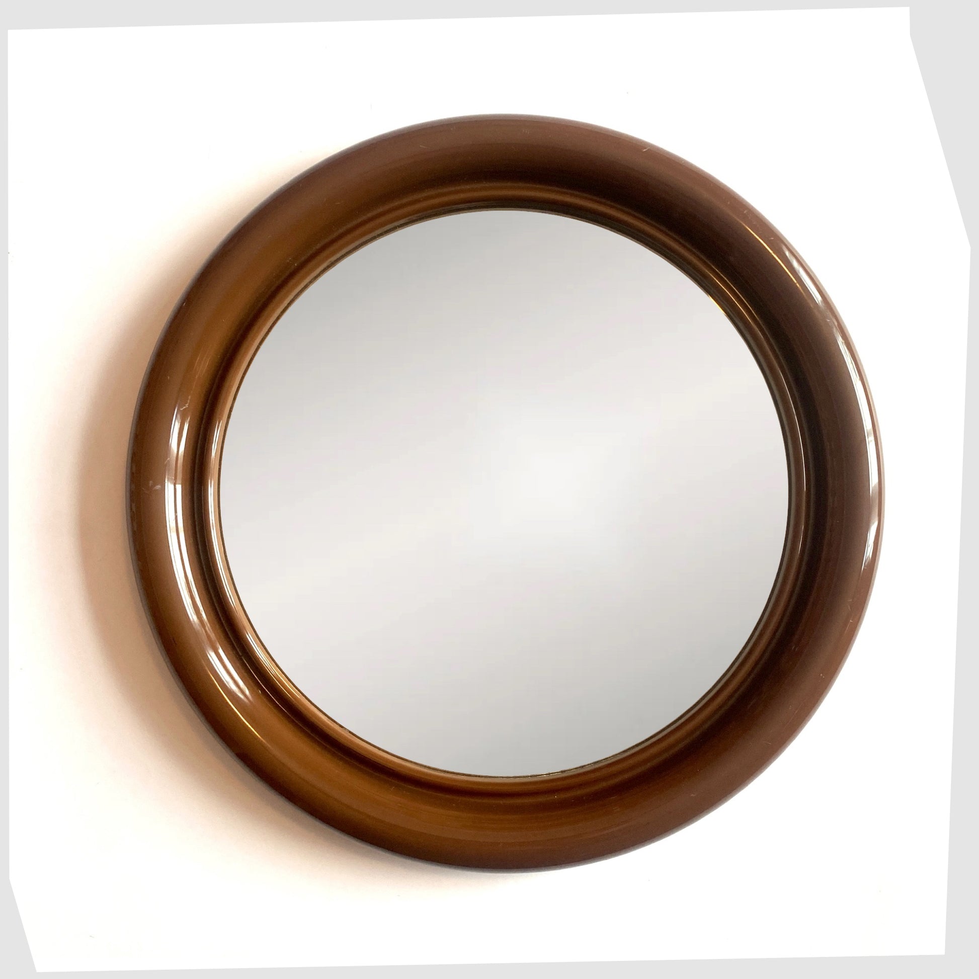 Crayonne Circular Wall Mirror in brown colour way