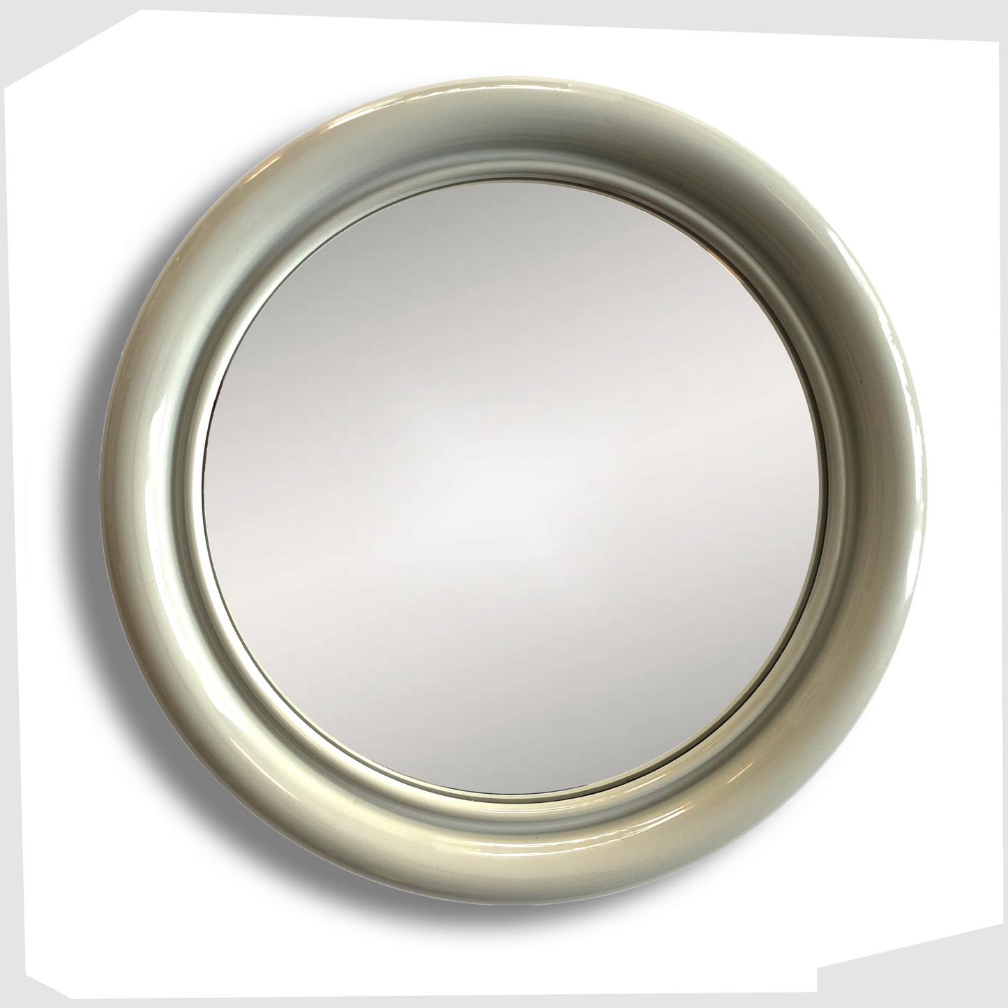 Crayonne Circular Wall Mirror in a light grey colour way