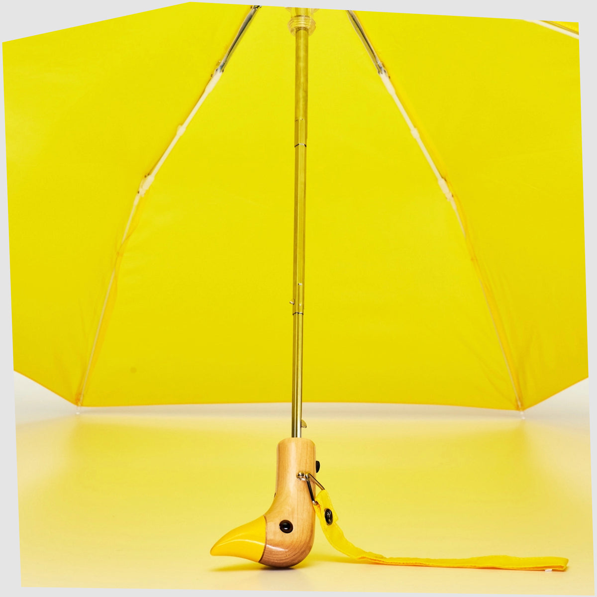 Original Duckhead Umbrella in yellow, shown open on a white background