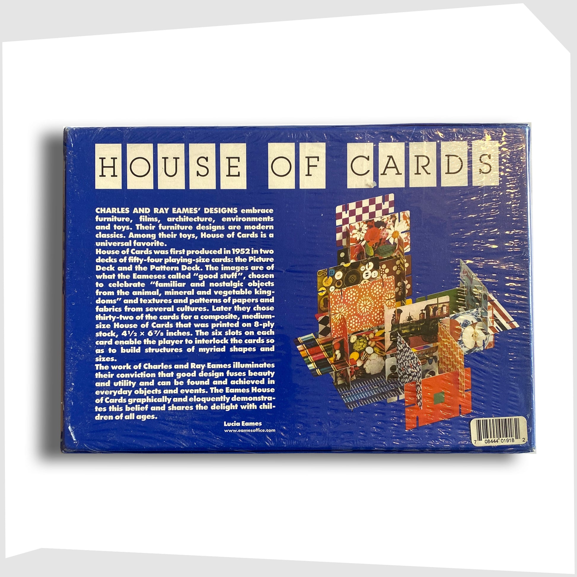 Rear of the Eames House Of Cards Box by Charles Eames- Medium Size, Moma Edition