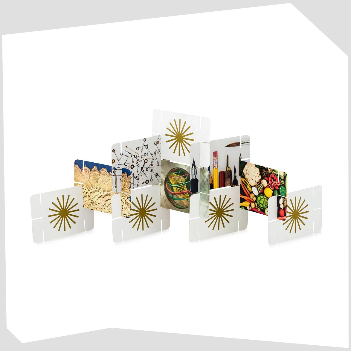 Eames House Of Cards (Small Size) built up selection of cards