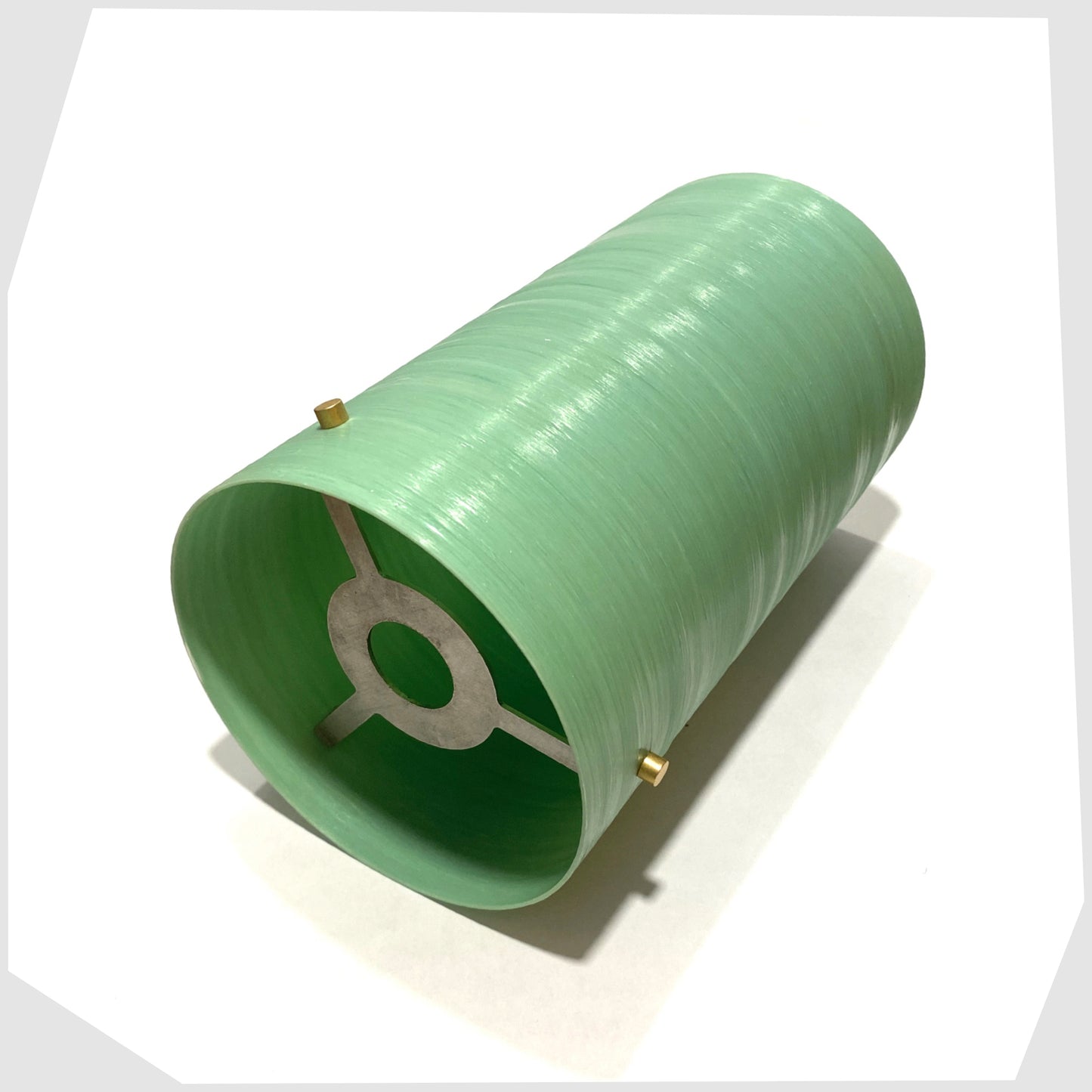 Cylindrical Royplast Spun Fibreglass Lamp Shade in mint green by By Royale