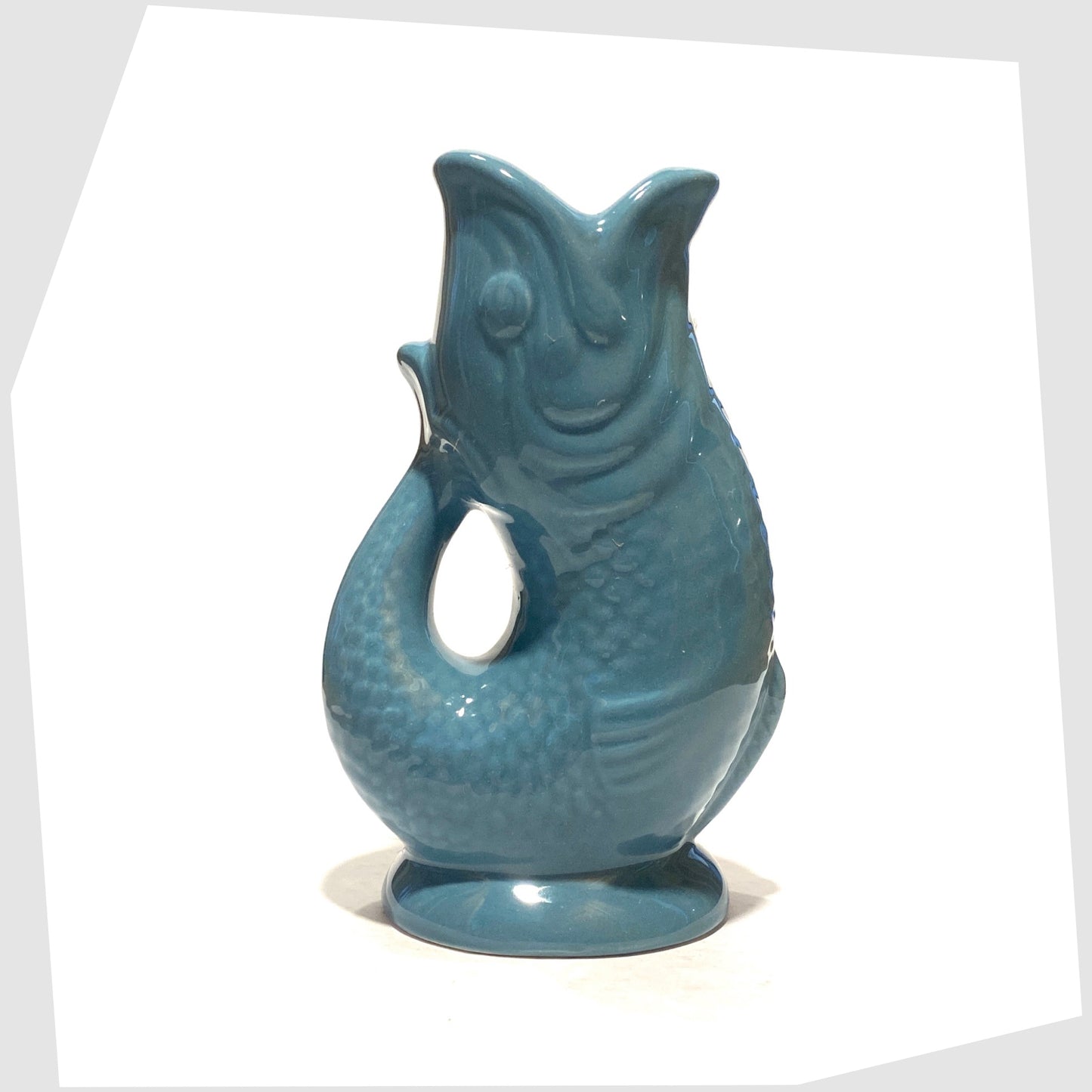fish-shaped ceramic vase in blue by Rex London