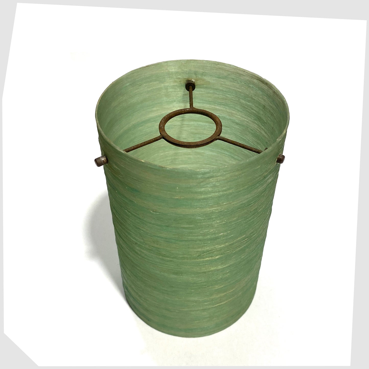 green spun fibreglass lampshade