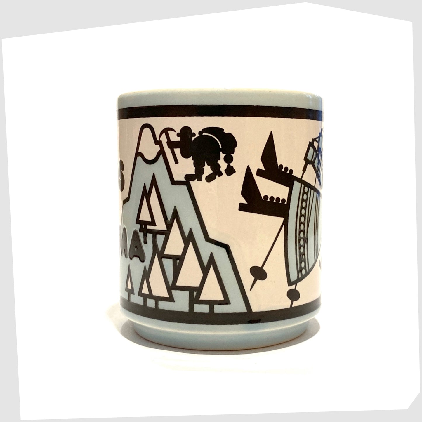 Vintage Hornsea Pottery The Worlds Best Grandma Mug in blue colourway