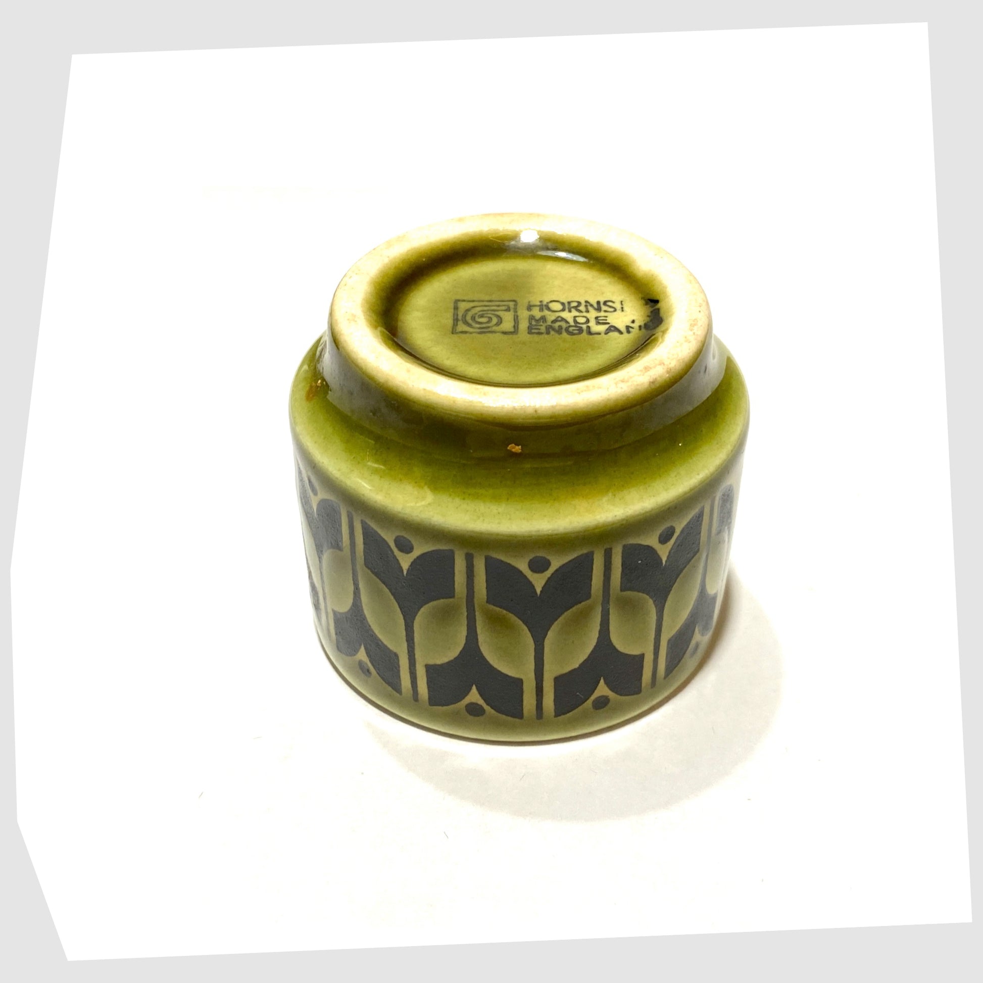 base stamp on the Hornsea Pottery heirloom egg cup in lakeland green