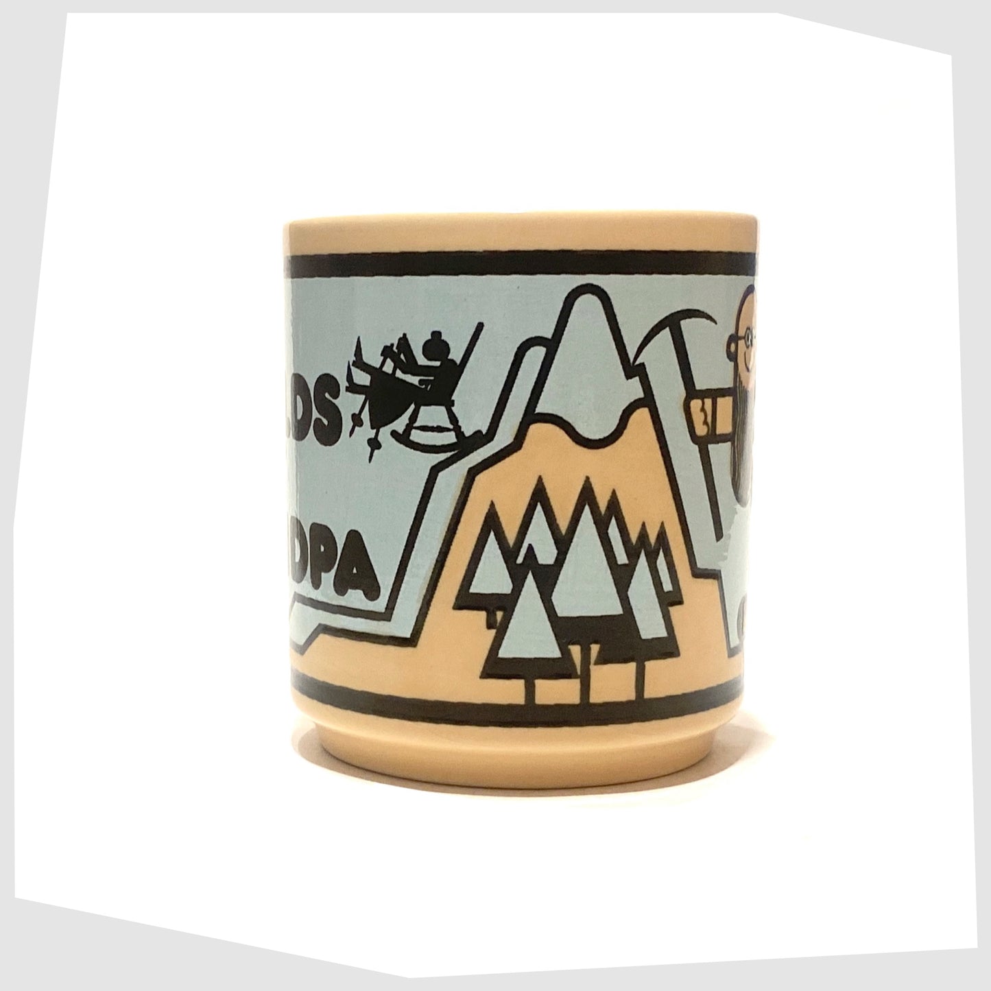 vintage hornsea pottery the worlds best grandpa mug featuring john clappisons wrap around illustration