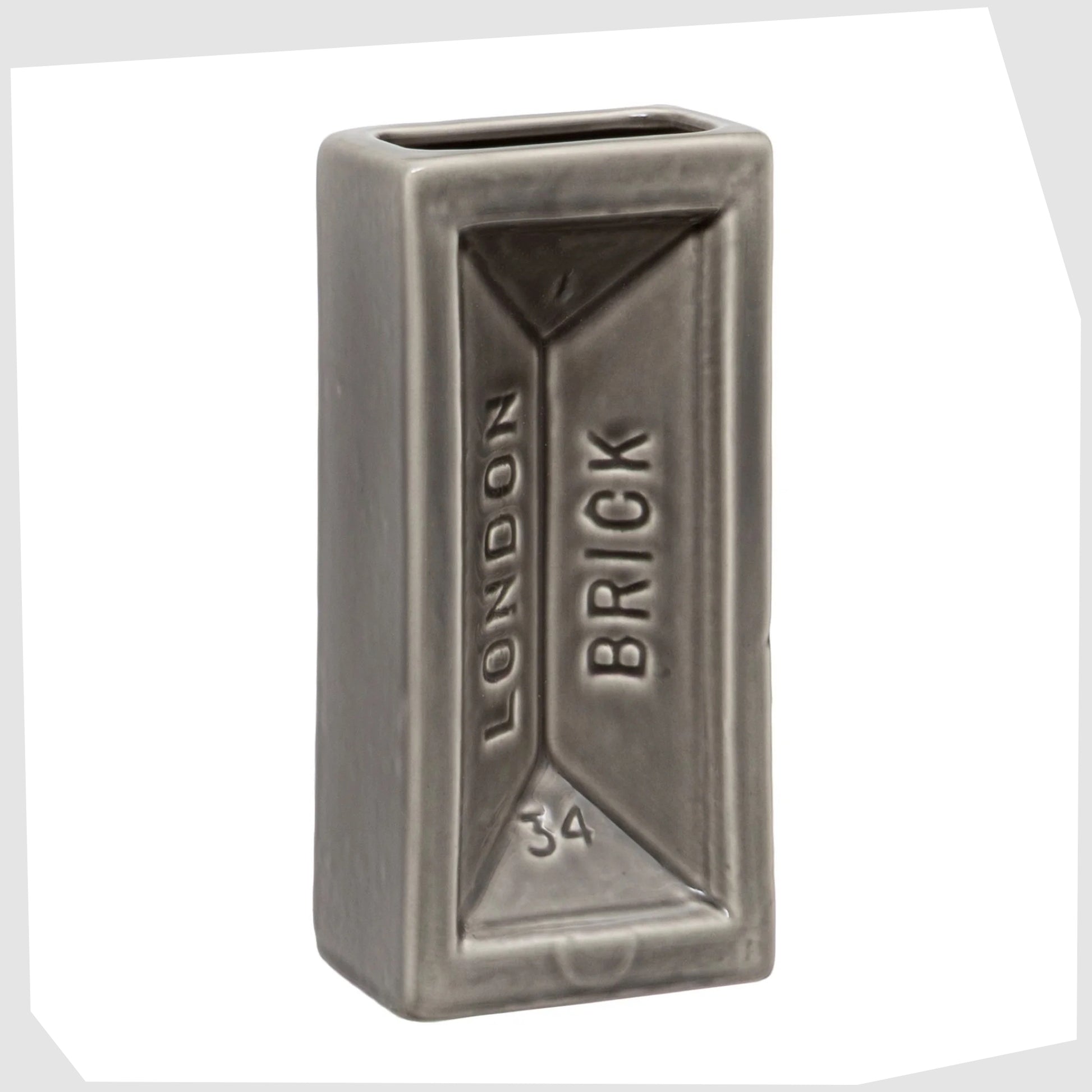 london brick vase in grey, made by stolen form