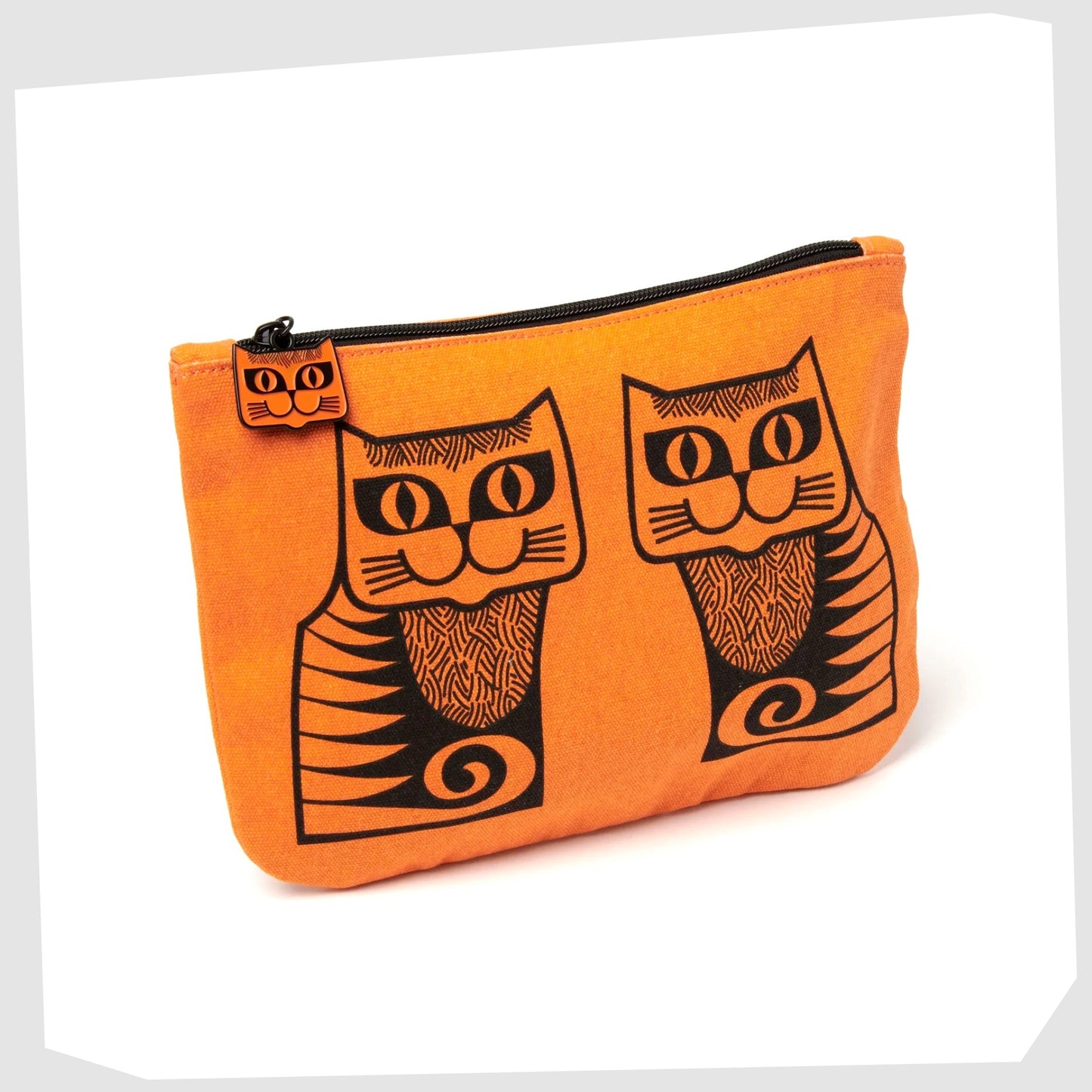 magpie-x-hornsea-cat-pouch-orange-cotton-zipper-pouch-with-vintage-cat-design