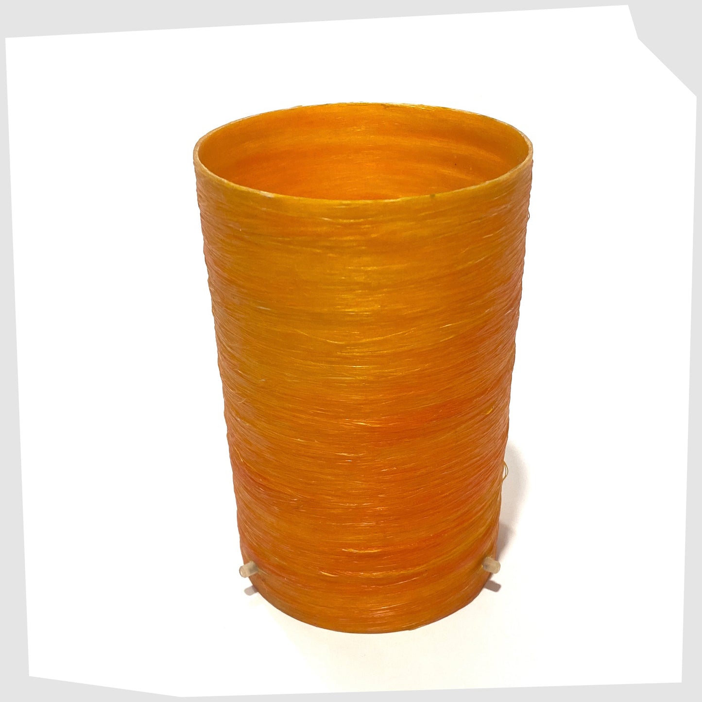 Vintage Shattaline Spun Fibreglass Lampshade in Orange