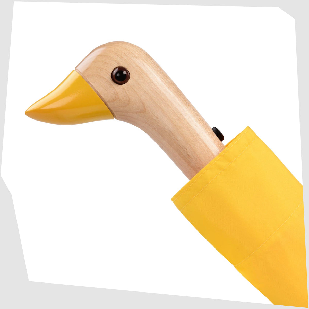 Close up of the Original Duckhead Umbrella in yellow, shown on a white background