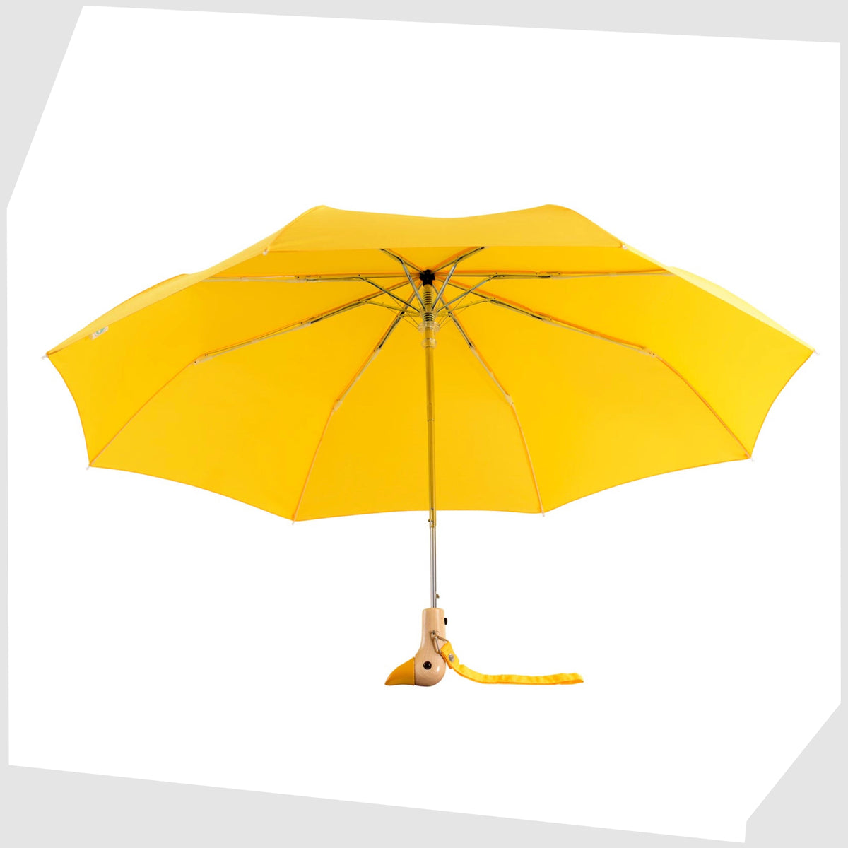 Original Duckhead Umbrella in yellow, shown open on a white background