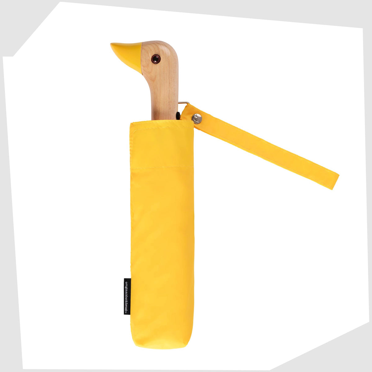 Original Duckhead Umbrella in yellow, shown closed on a white background