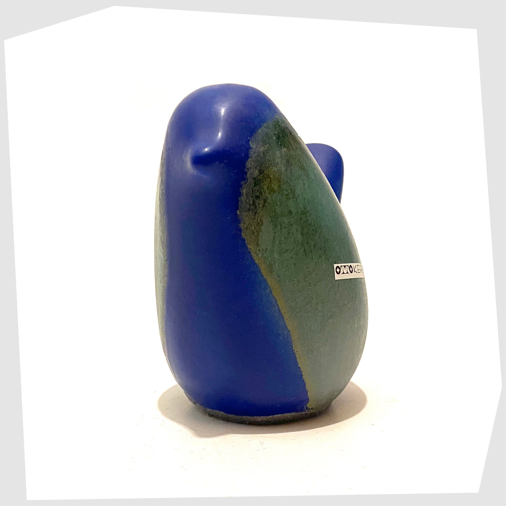 otto-keramik-ceramic-bird-in-matte-blue-with-sea-green-drip-glazing