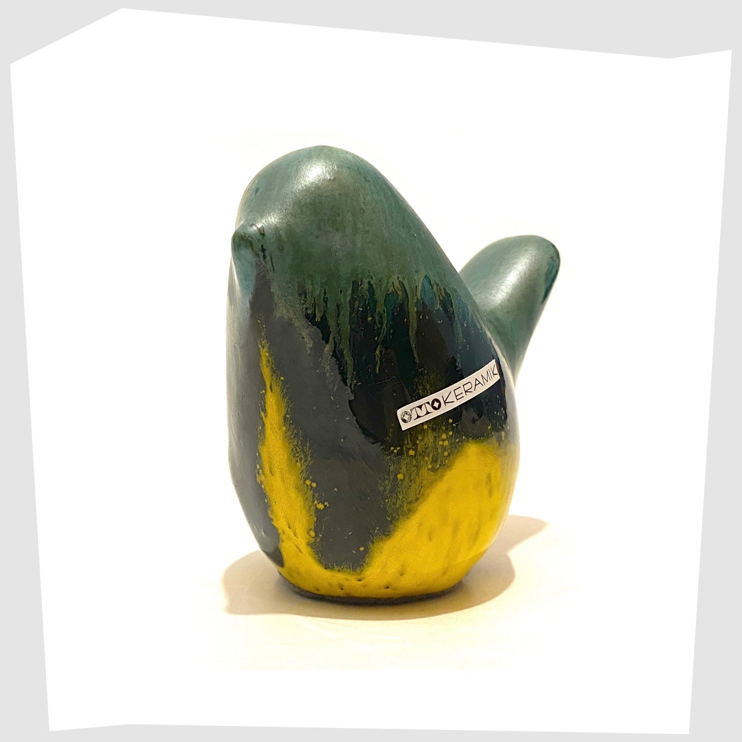 otto-keramik-ceramic-bird-in-green-over-yellow-drip-glazing