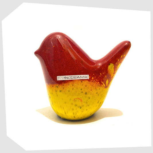 otto-keramik-ceramic-bird-ornament-with-red-and-yellow-block-colour-glaze