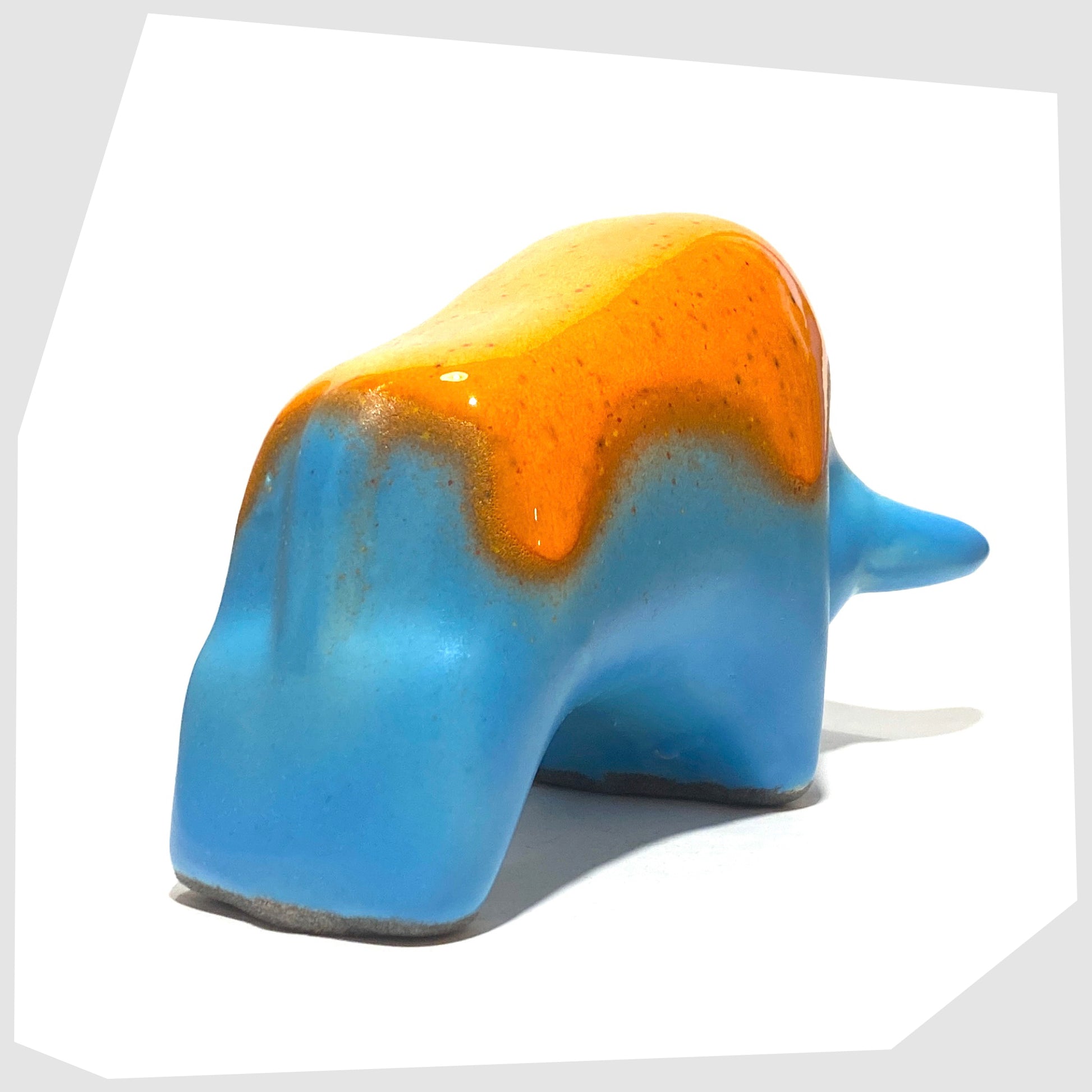 rear of the otto keramik ceramic bull ornament by otto keramik, germany