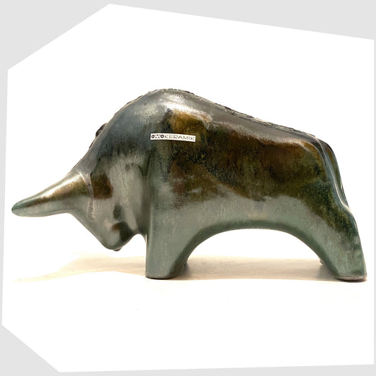 otto-keramik-ceramic-bull-ornament-in-malta-glaze-of-sea-geen-fat-lava