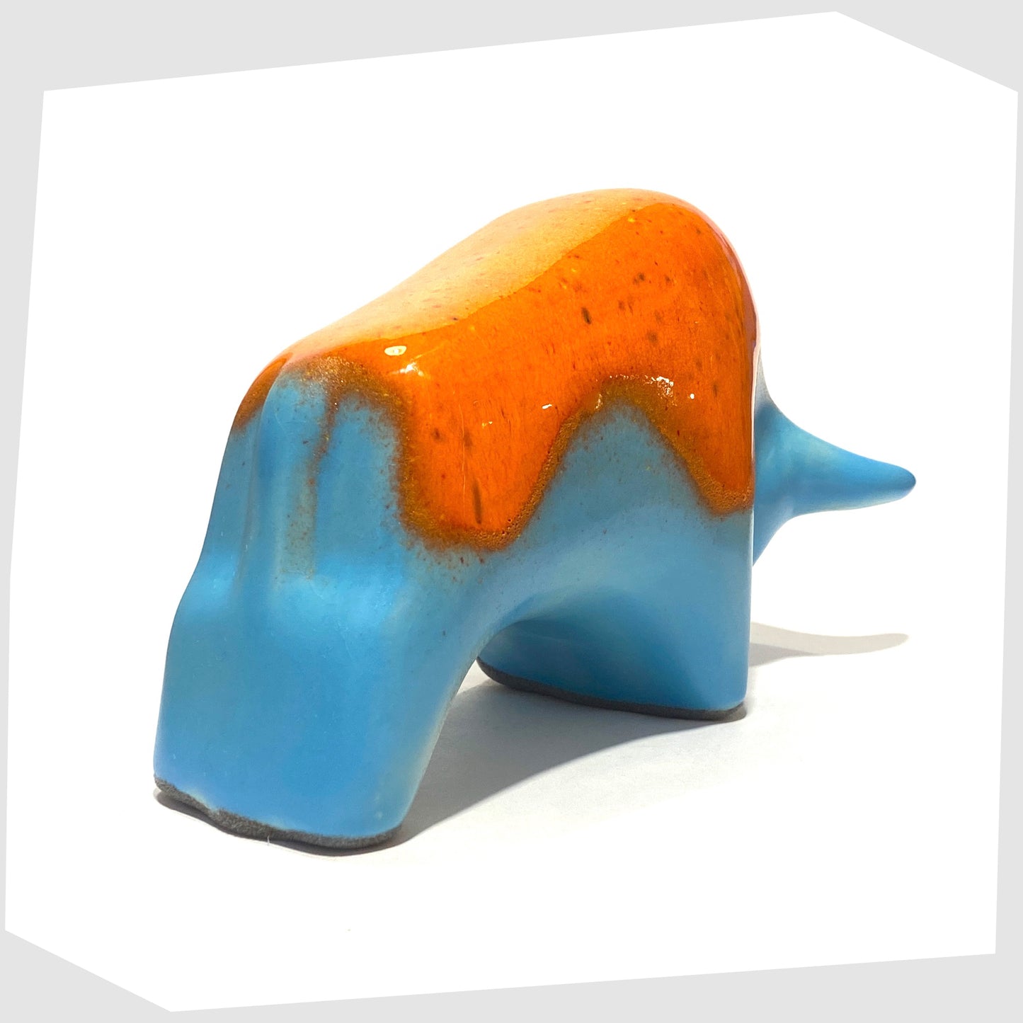 rear of the otto keramik ceramic bull ornament by otto keramik, germany