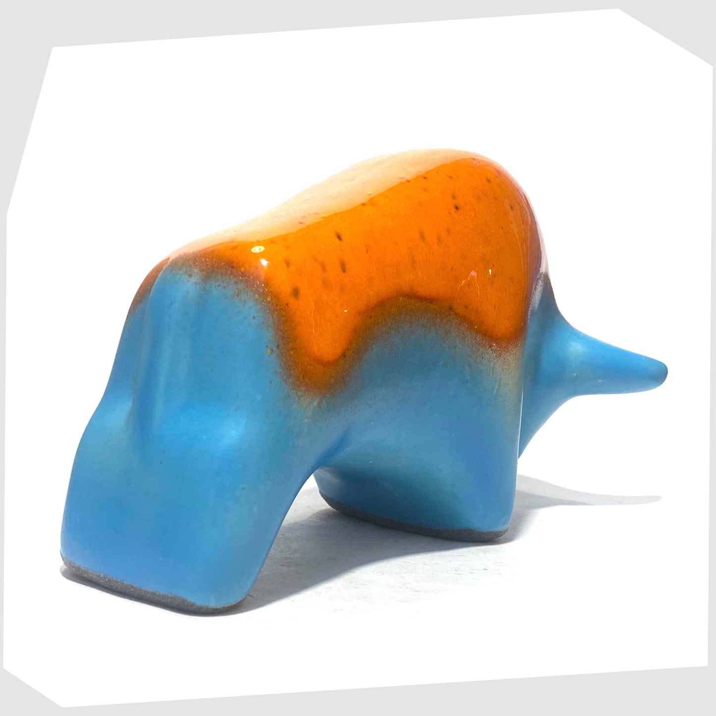rear of the otto keramik ceramic bull ornament by otto keramik, germany