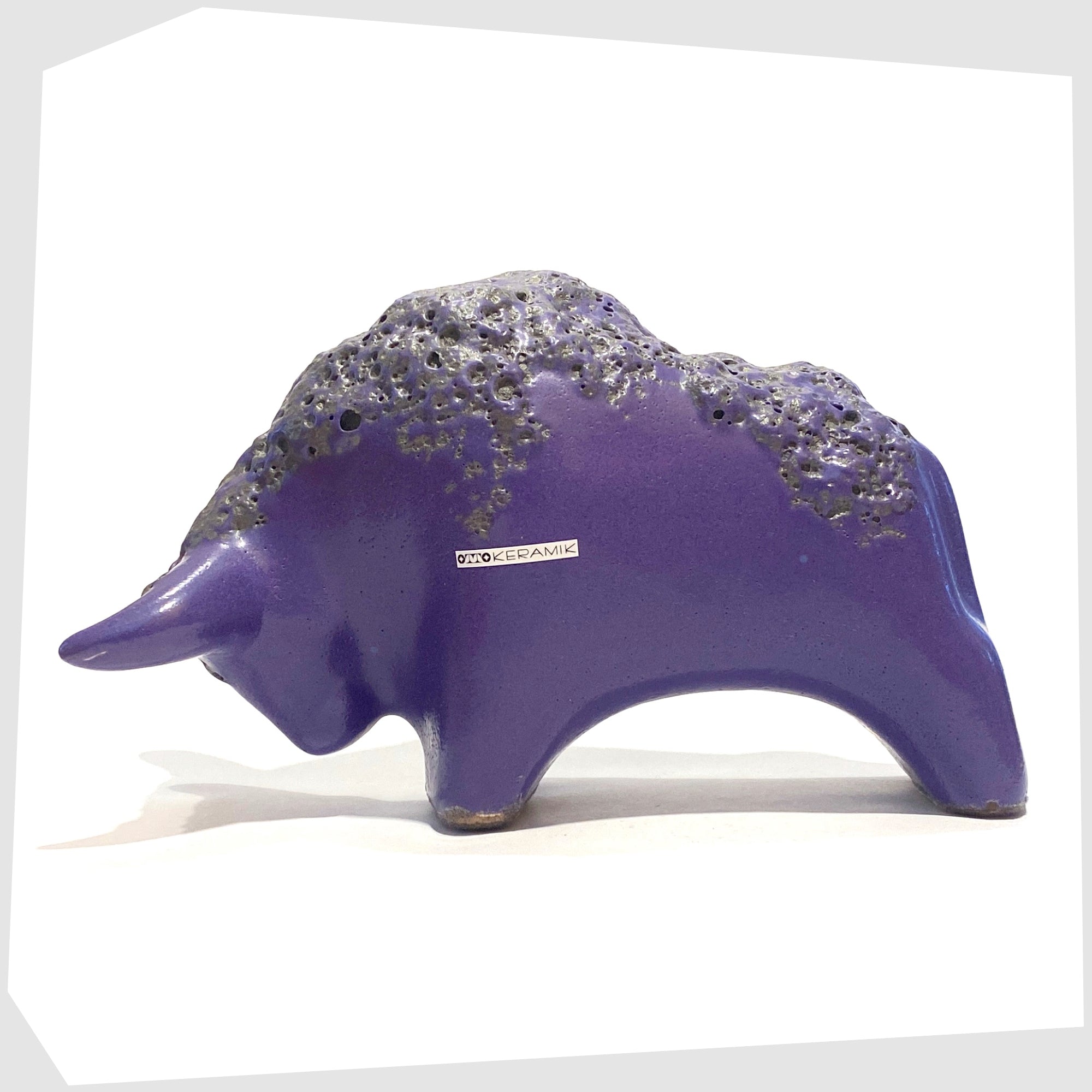 Fat Lava Otto Keramik製（オットーケラミック） Bull Retro OTTO KERAMIK Orange and Brown Fat Lava Ceramic BULL