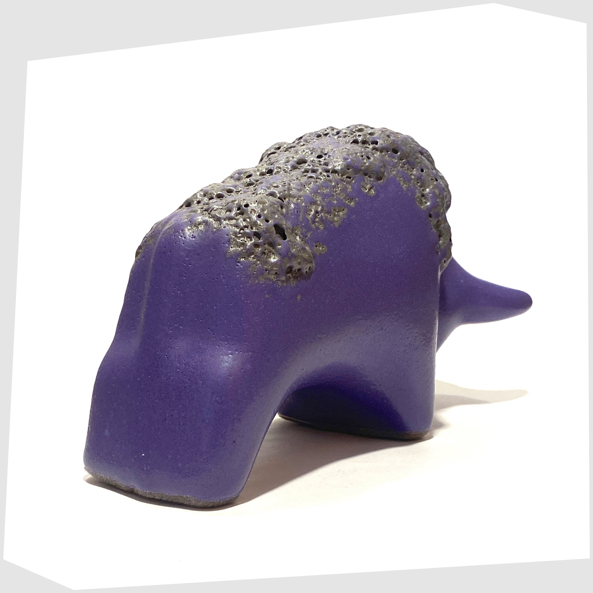 rear of the purple bull with deep fat lava glazing by otto keramik, germany