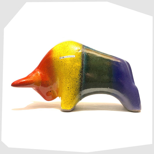ceramic-bull-by-otto-keramiks-germany-in-a-rainbow-coloured-glaze-of-red-yellow-sea-green-and-indigo-blue
