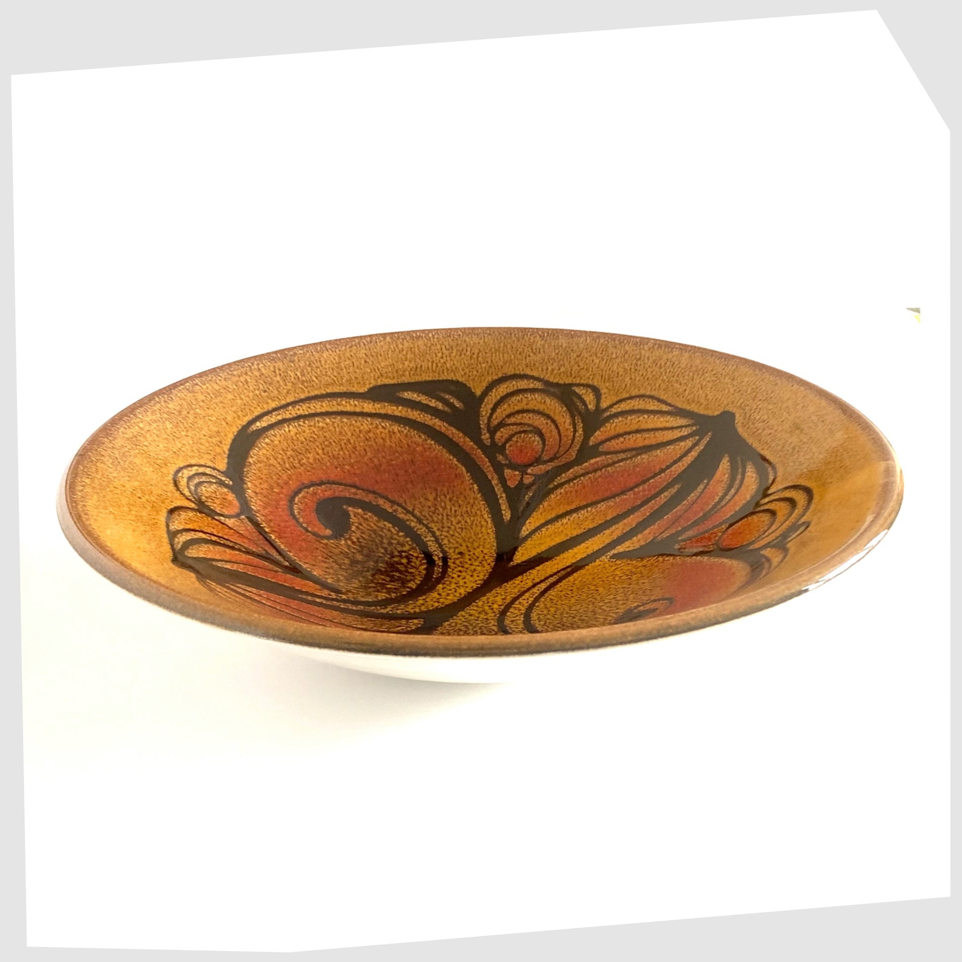 1970s-aegean-dish-by-poole-pottery-with-orange-yellow-and-brown-glazing