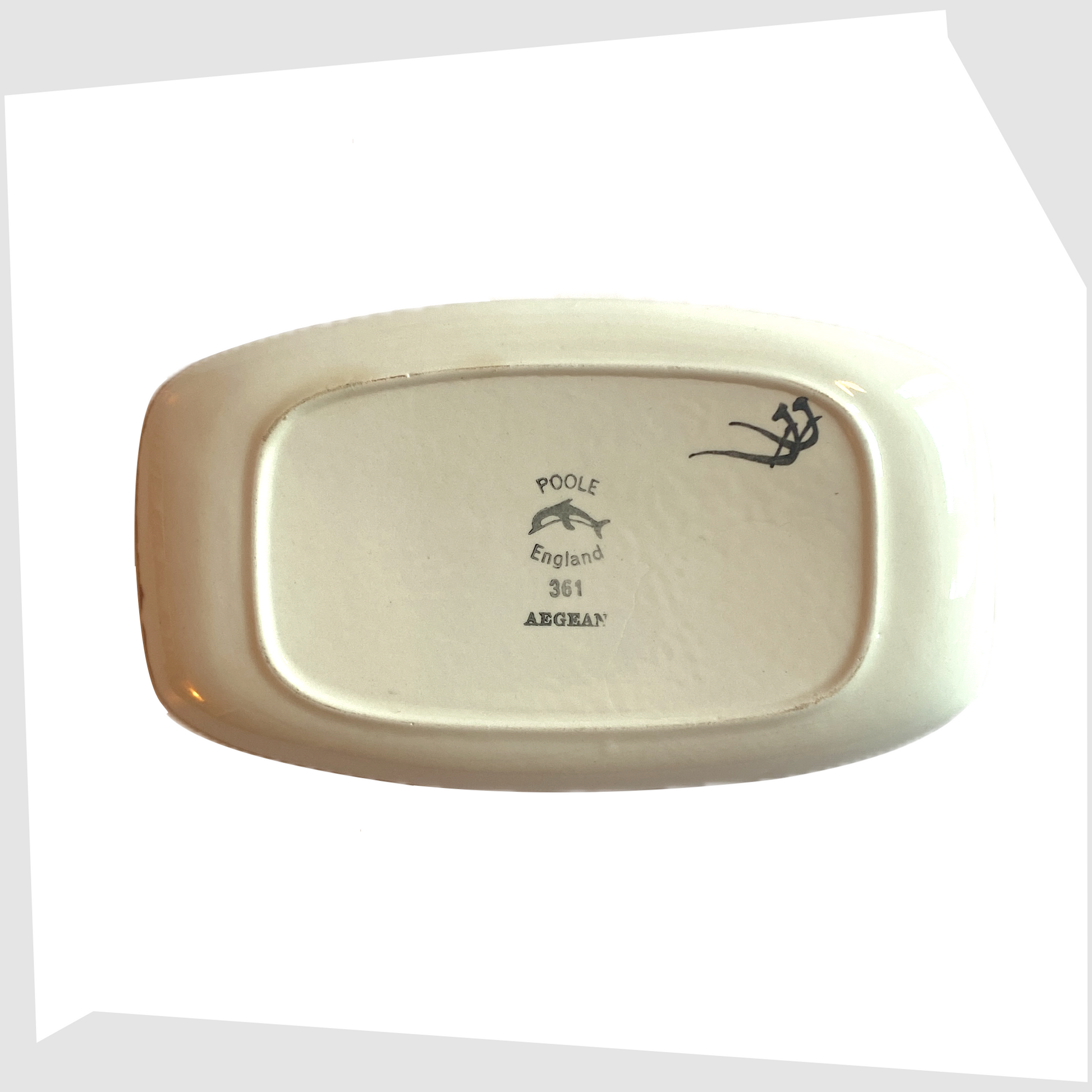 rear markings of the Poole Pottery Shape 361 Pin Dish by Diana Davis