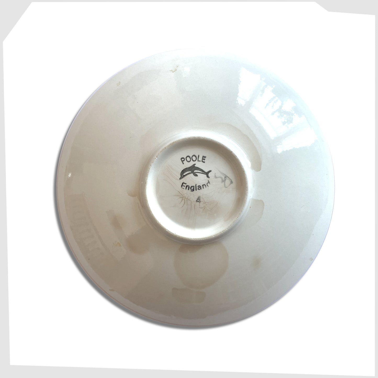 rear printed marks on the poole pottery shape 4 dish