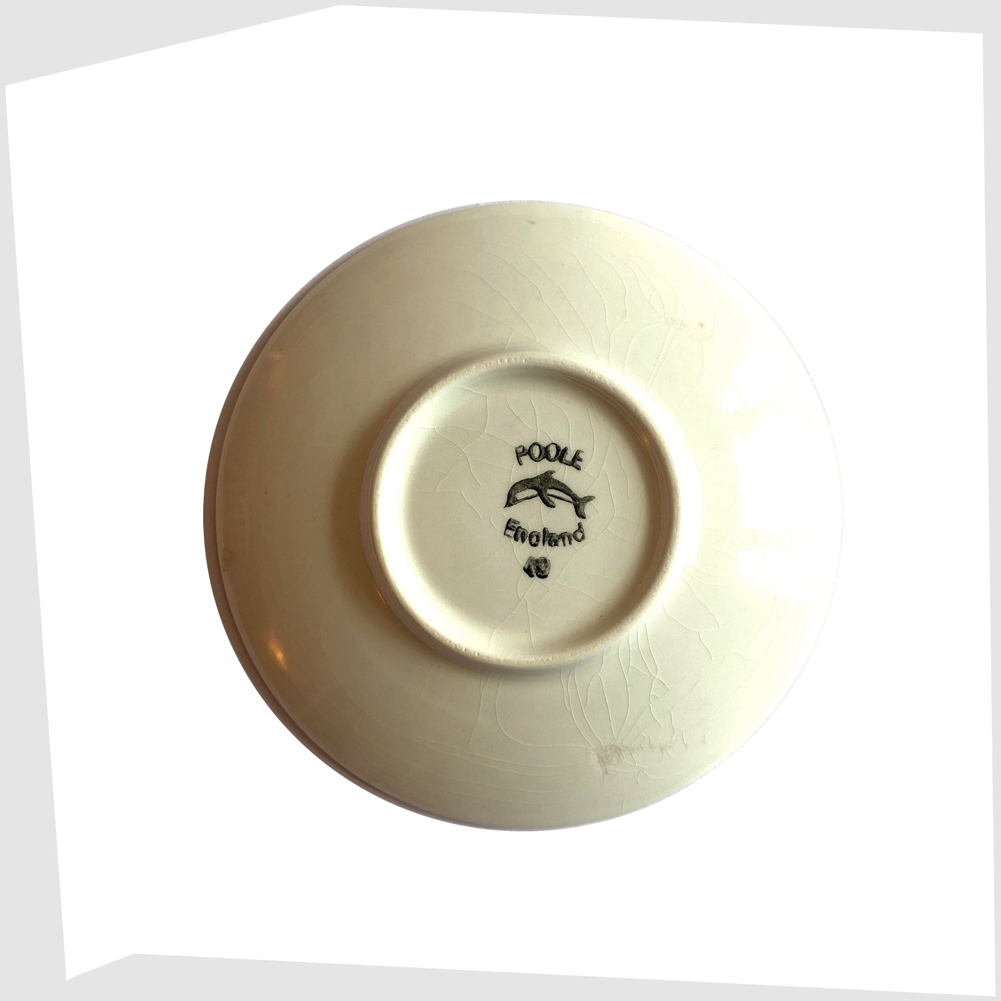 rear of the Poole Pottery Delphis Pin Dish, Shape 49