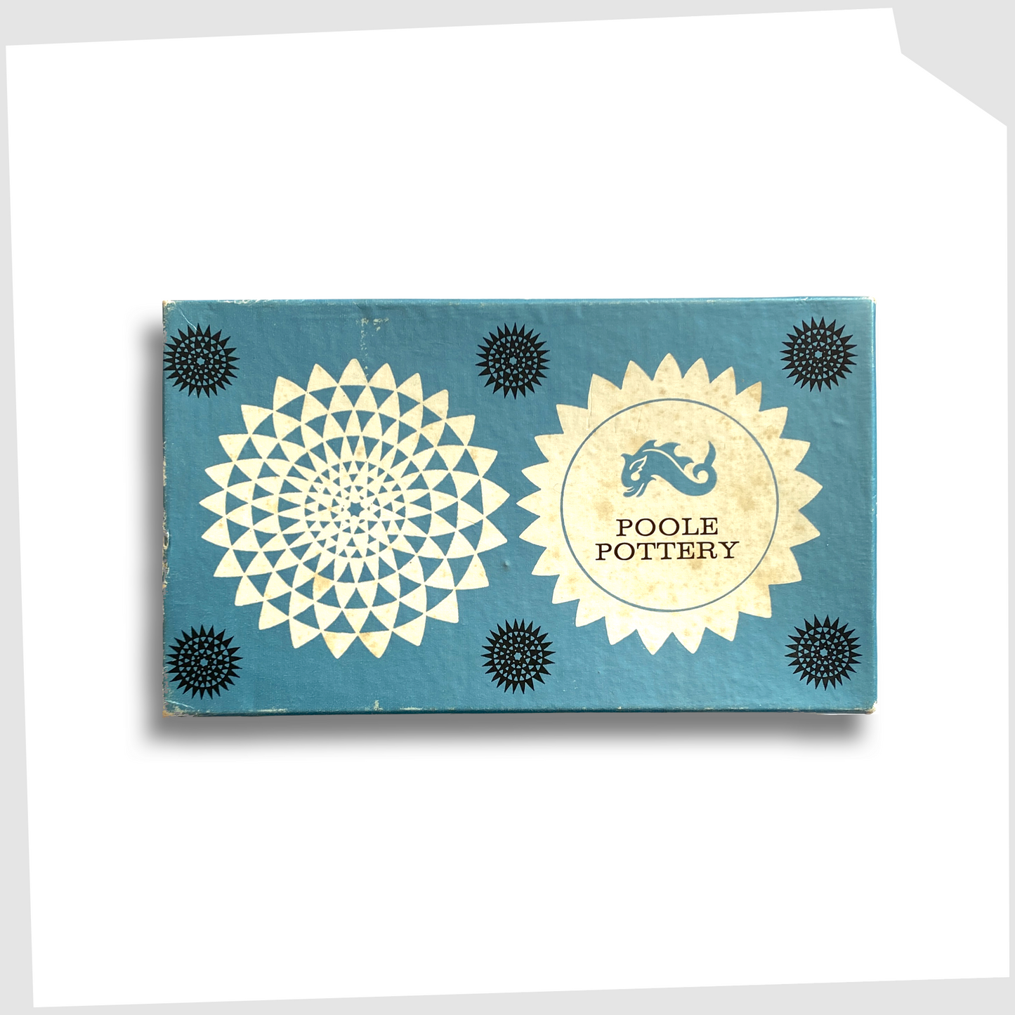 vintage retail packaging box of the poole pottery 361 pin dish