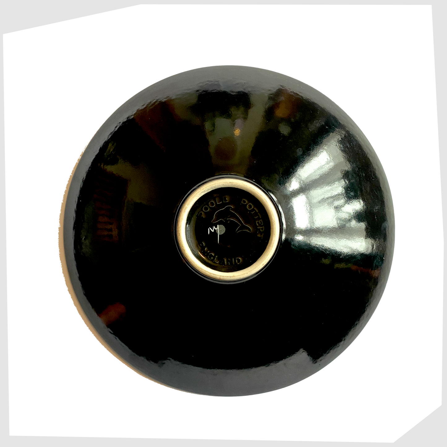 base markings on the Poole Pottery Wild Poppy Dish, designed by Anita Harris