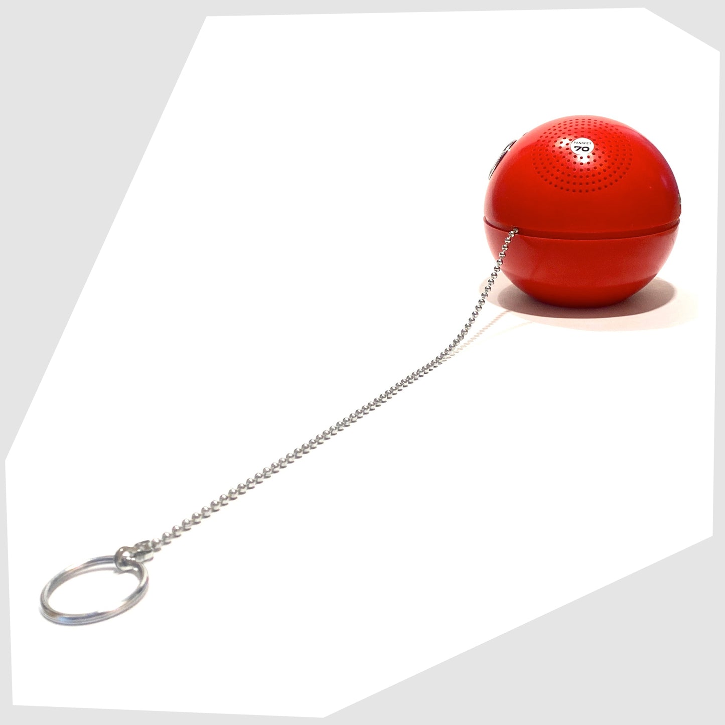 national panasonic panapet sphere-shaped radio in bright red,
