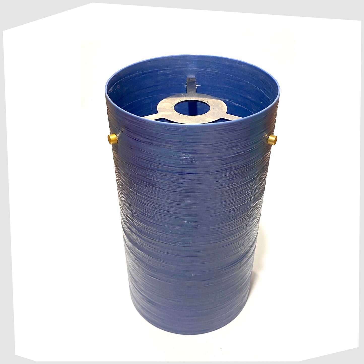 Blue Royplast Spun Fibreglass Lampshade by By Royale