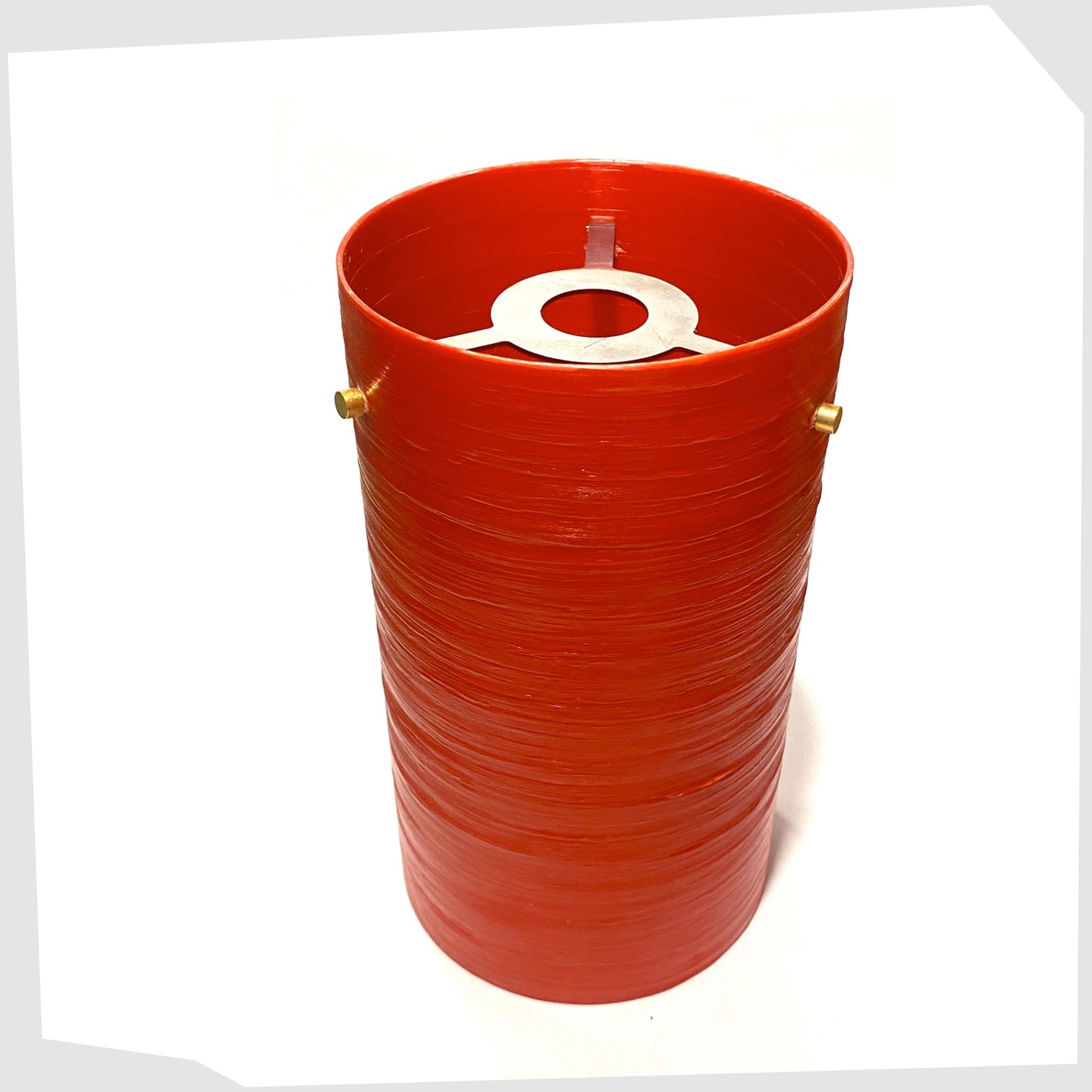 Royplast Spun Fibreglass Lamp Shade in Red by By Royale, 9" x 5" size