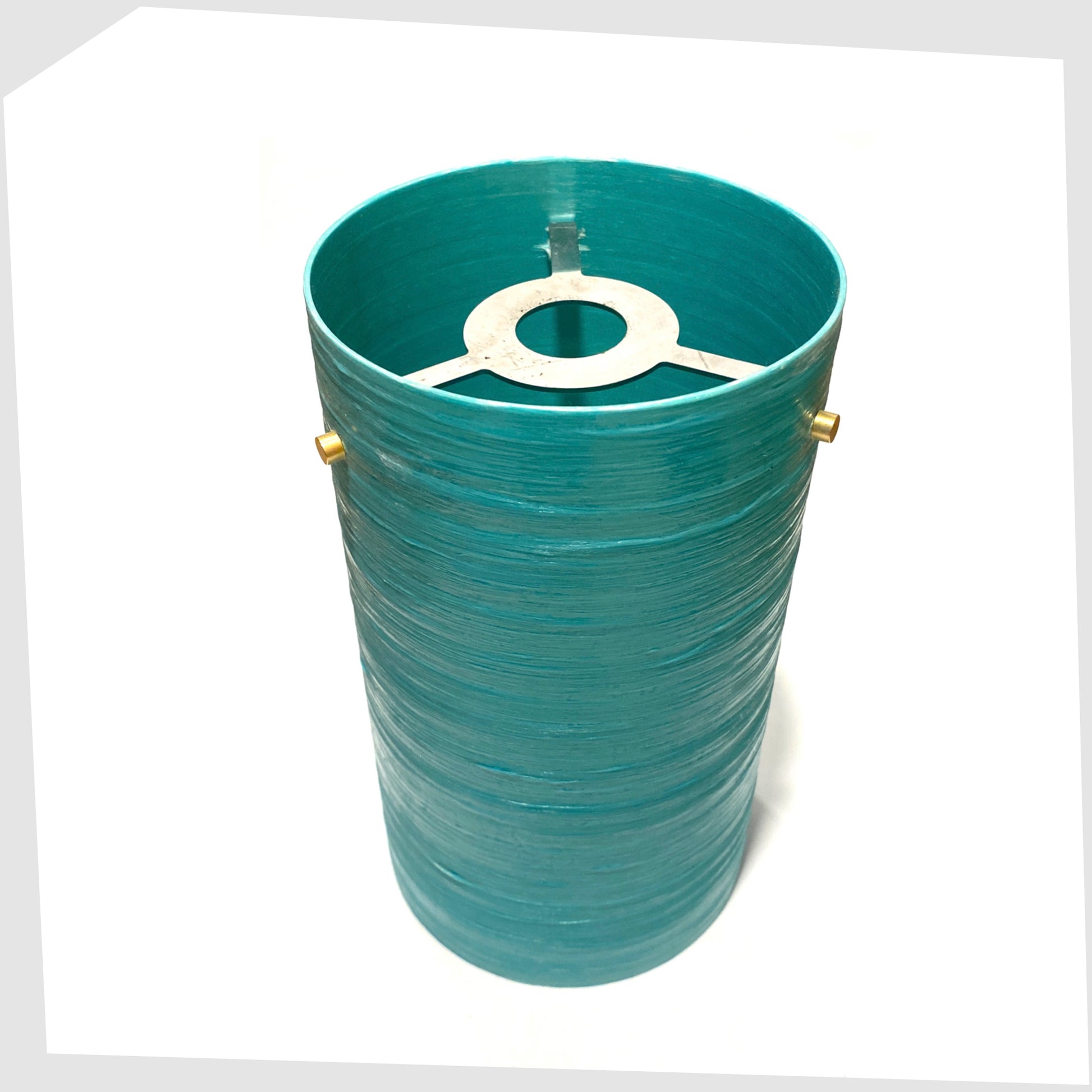 Royplast Spun Fibgreglass Lamp Shade in Turquoise by By Royale, 9" x 5" size