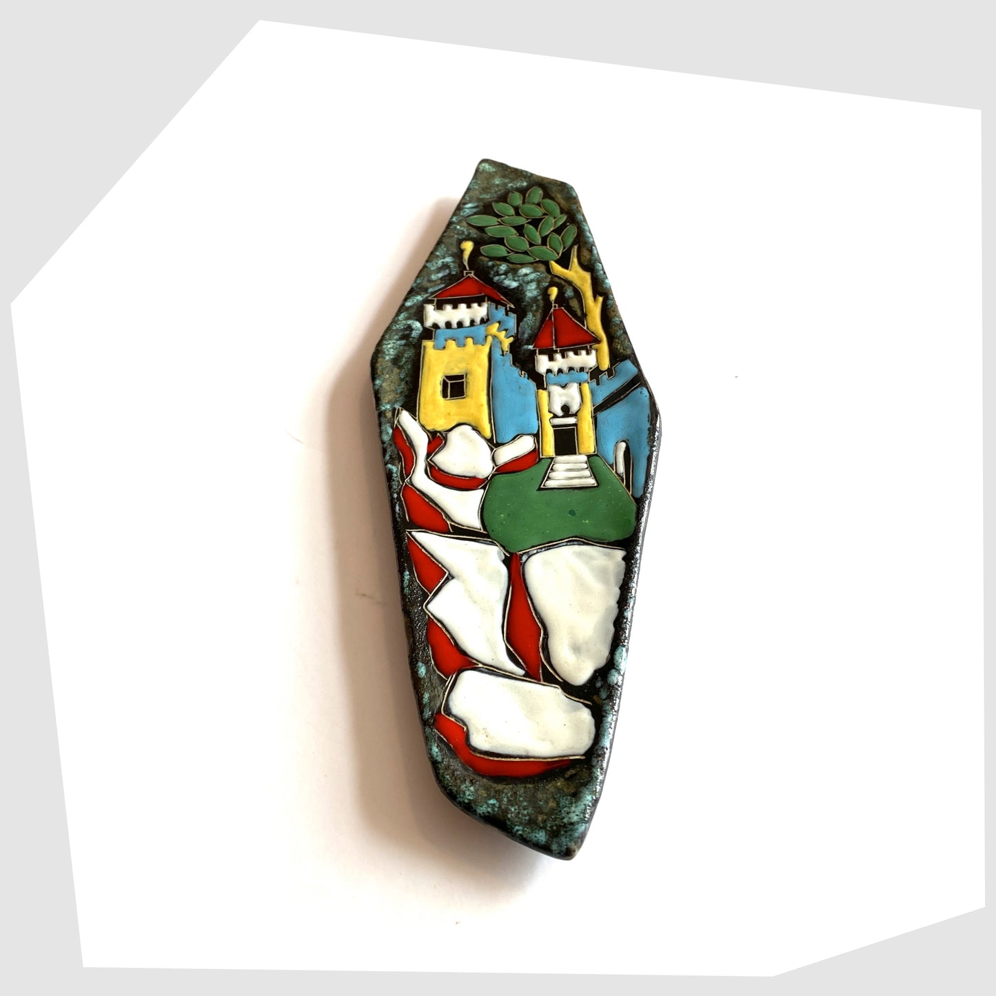 San Marino Pottery Free Form Wall Plaque