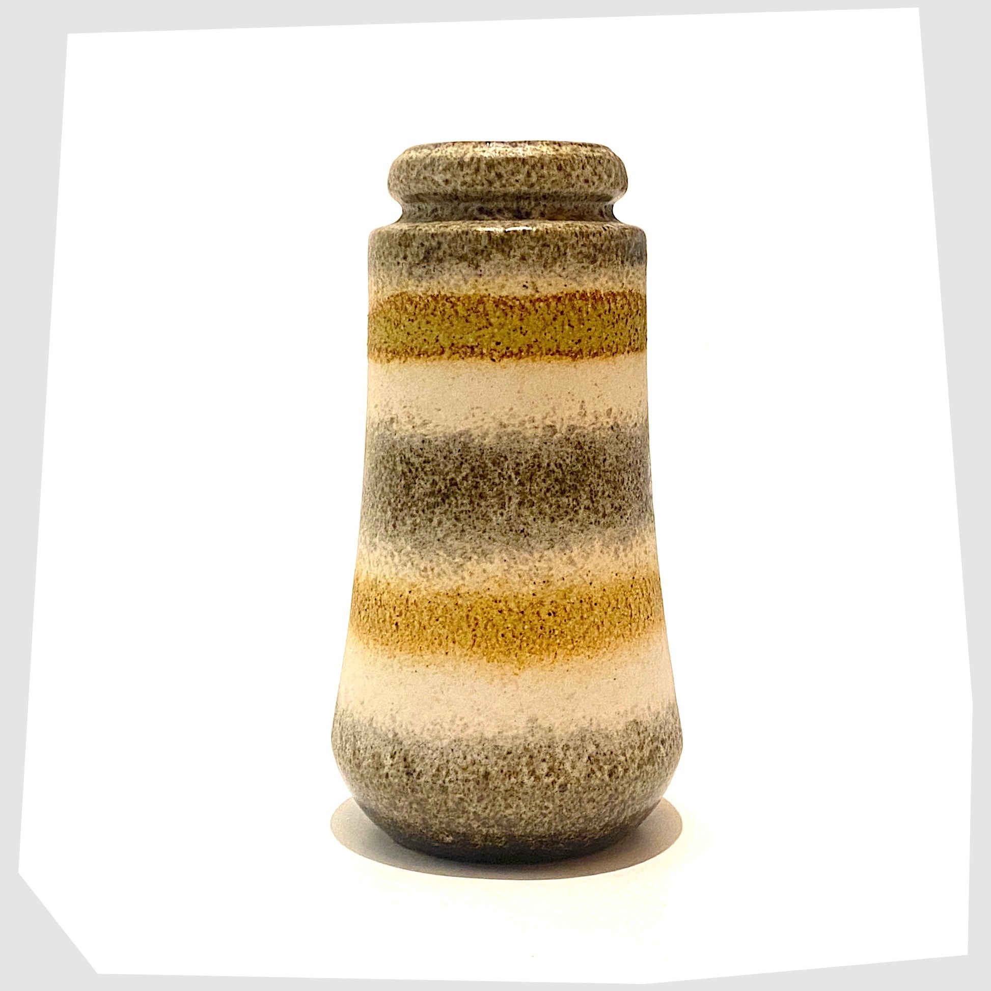 vintage-west-german-pottery-vase-in-cool-grey-glaze-with-lime-green-and-amber-hooped-bands