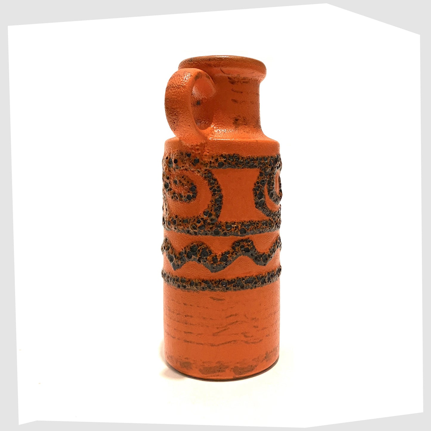 west-german-pottery-vase-model-407-20-by-scheurich-keramik-in-bright-orange-fat-lava